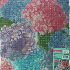 Hobby Lobby Floral Diamond Painting Kit - Pink, Purple, Blue, Green
